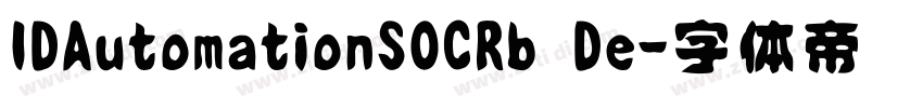 IDAutomationSOCRb De字体转换